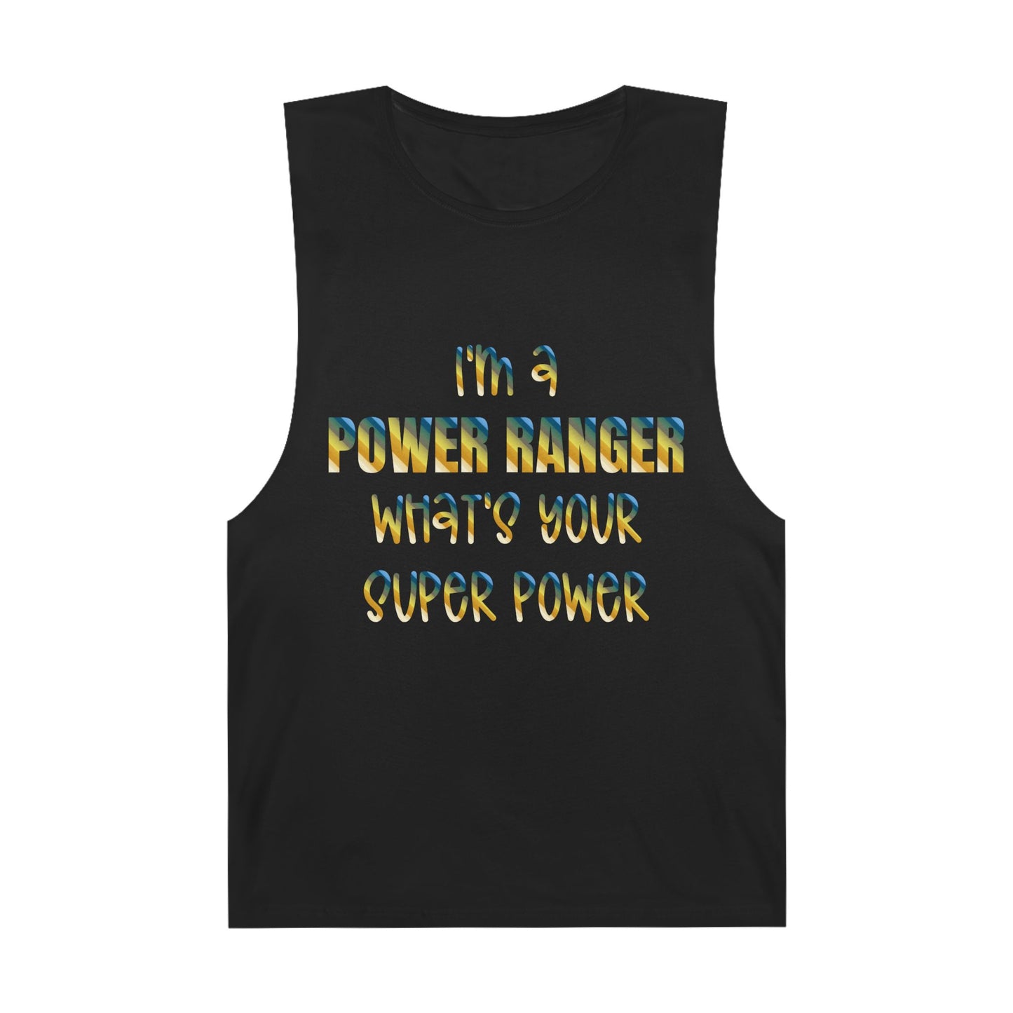 Lineman Tank - power ranger super power colored chrome