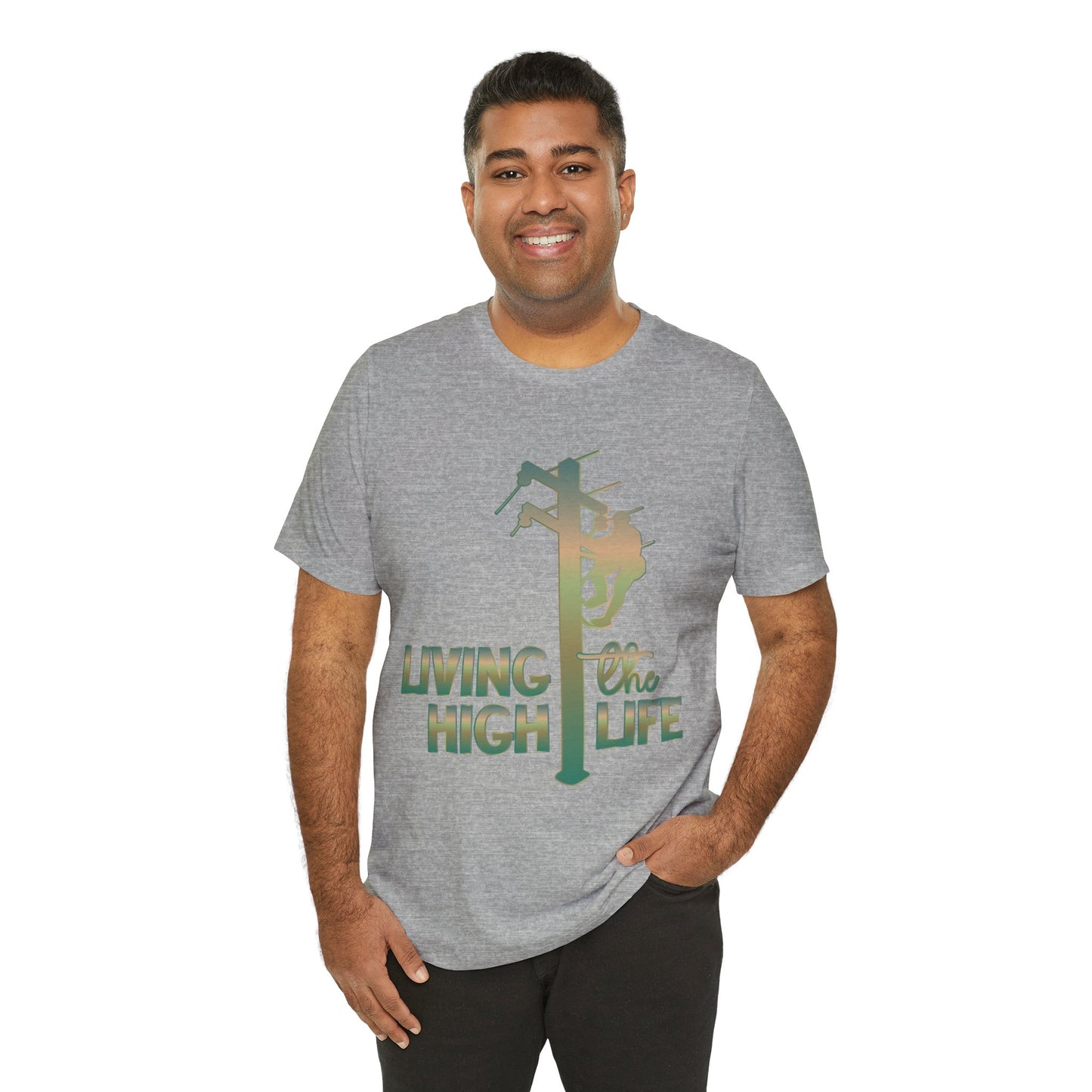 Lineman T-shirt - living the high life - copper patina