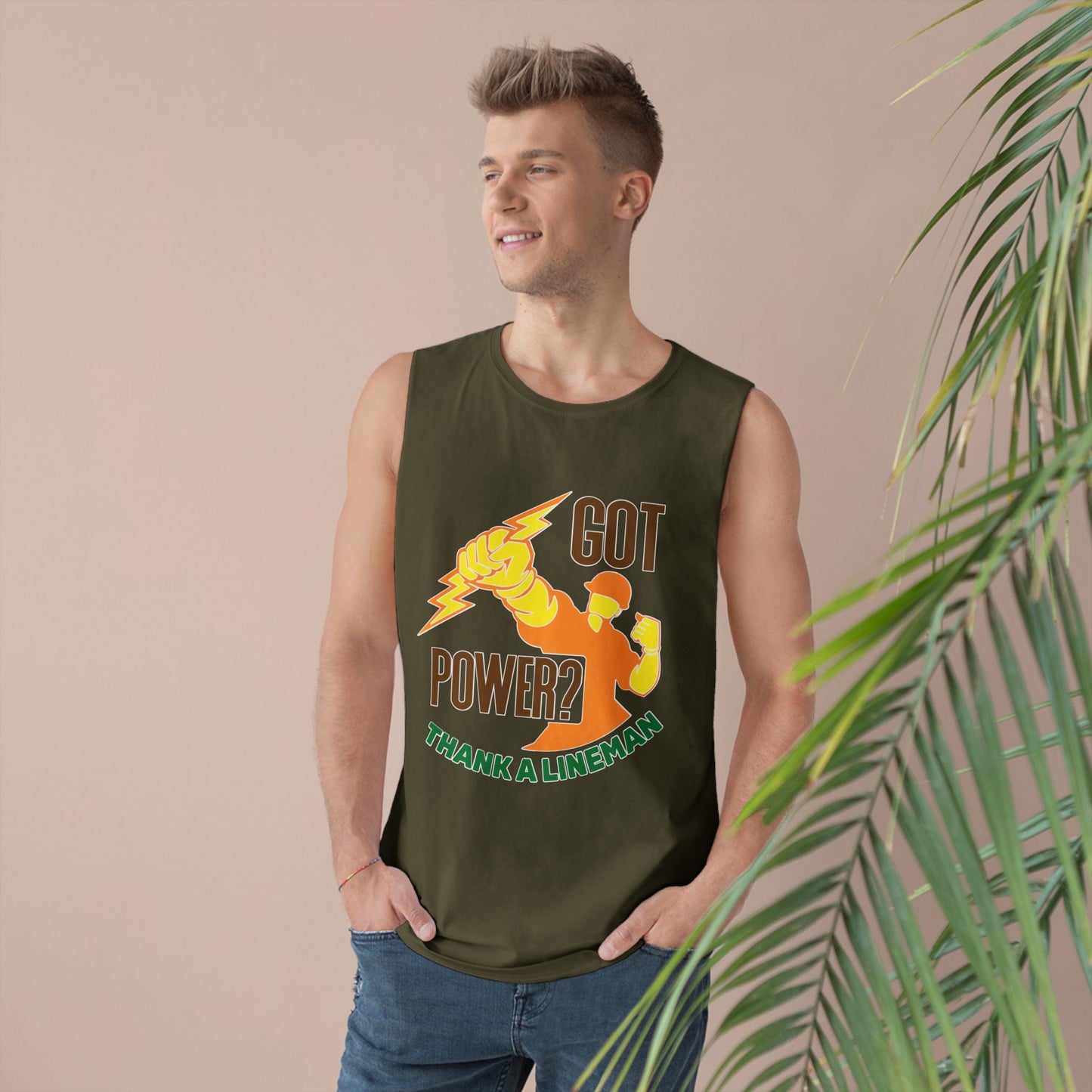 Lineman Tank - Got Power Thank A Lineman - color
