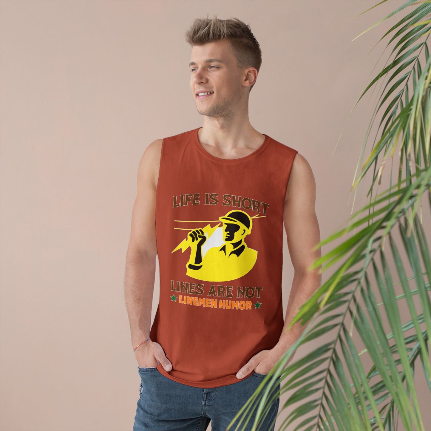 Lineman Tank - Life Is Short Lines Are Not-color