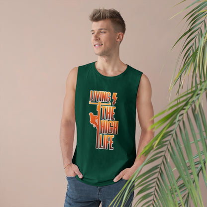 Lineman Tank - Living The High Life-sky 24