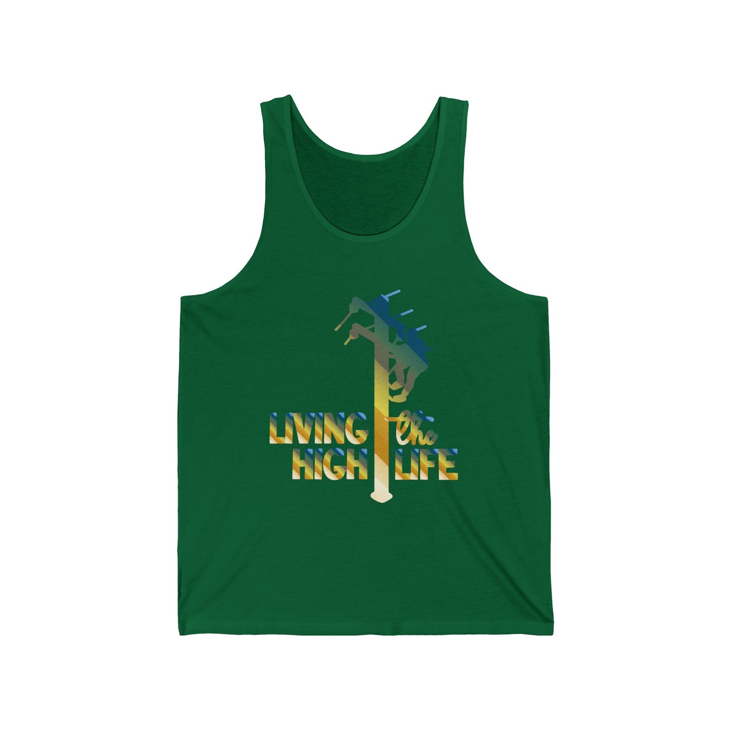 Lineman T-shirt - living the high life - colored chrome