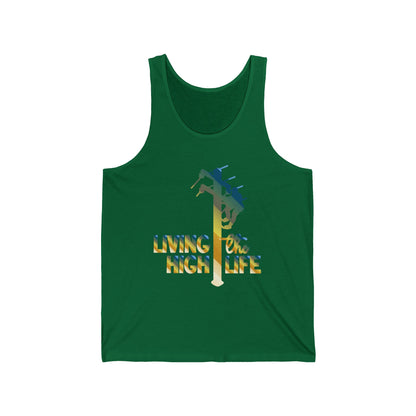 Lineman T-shirt - living the high life - colored chrome