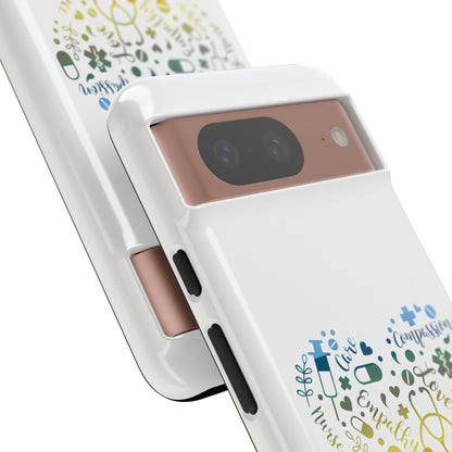 Google Pixel Tough Case - Monogram Heart 1 - White