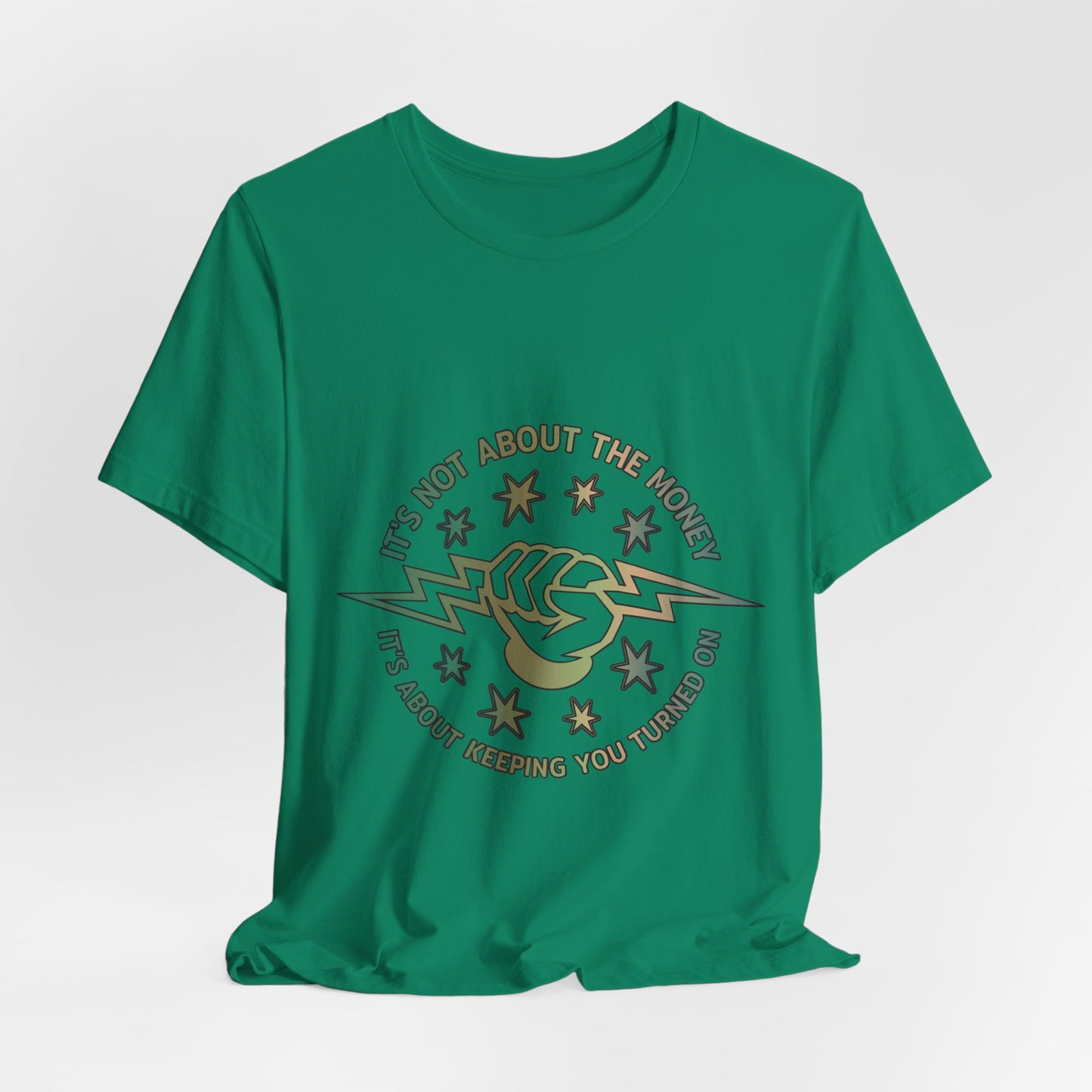 Lineman T-shirt - Its Not About The Money-copper patina