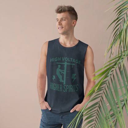 Lineman Tank - High Voltage Higher Spirits-copper patina