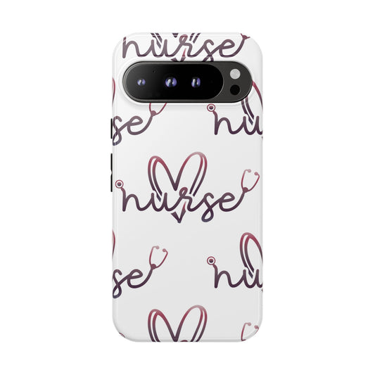 Google Pixel Tough Case - Nurse Stethoscope - White