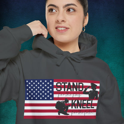 Comfort Colors Stand for the Flag, Kneel for the Fallen Hoodie (female)