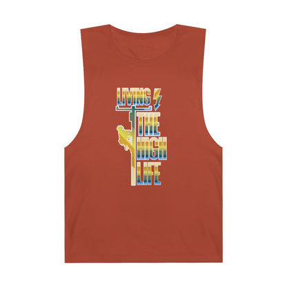 Lineman Tank - Living The High Life-colored chrome
