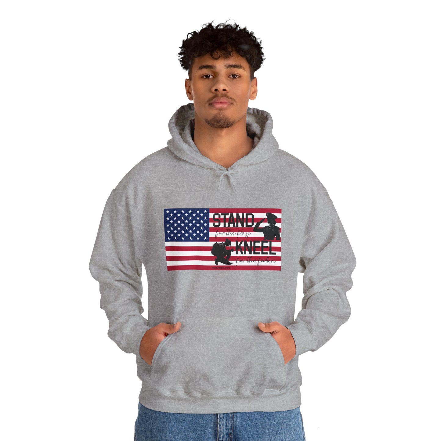 Gildan Stand for the Flag, Kneel for the Fallen Hoodie (Female)