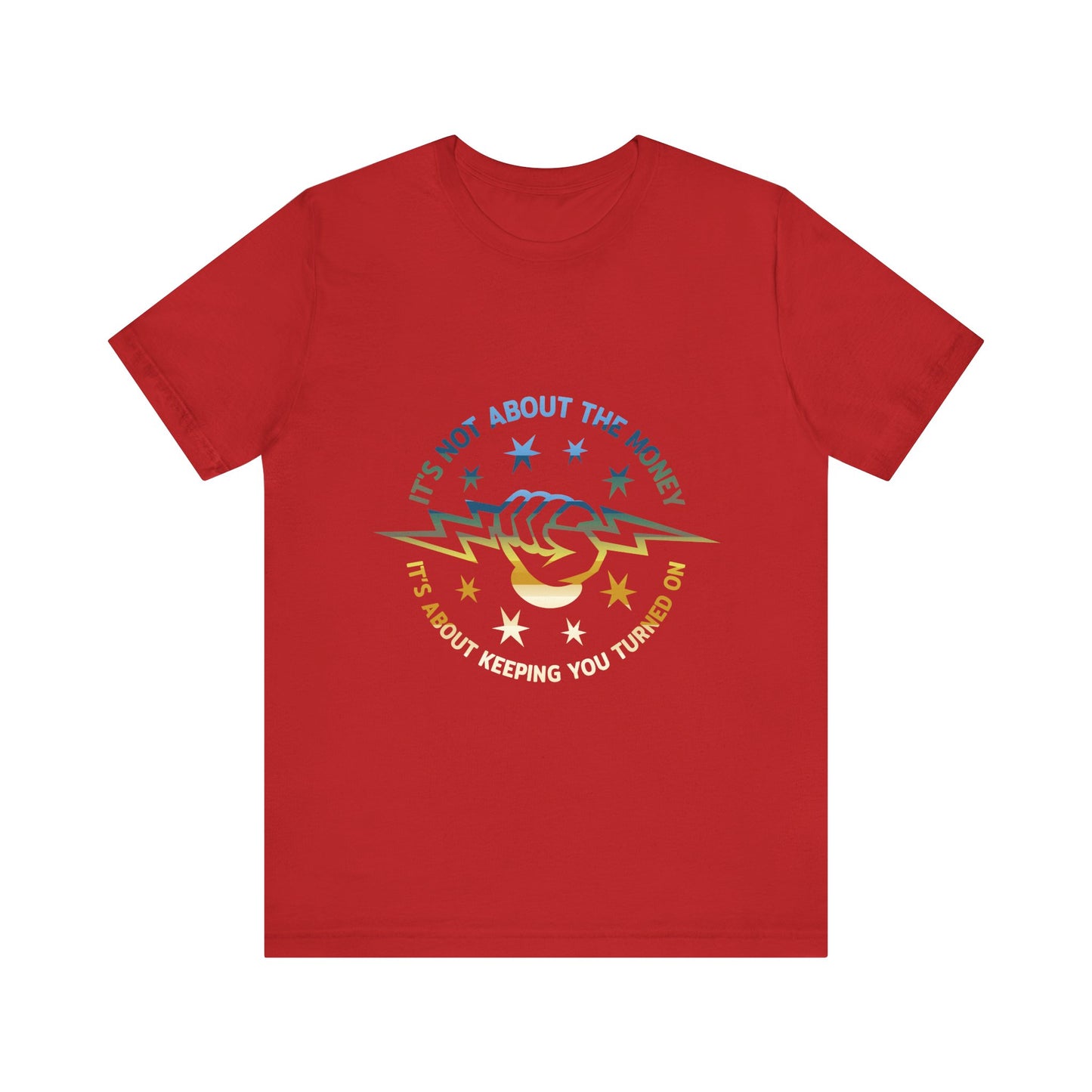 Lineman T-shirt - Its Not About The Money-colored chrome