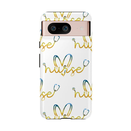 Google Pixel Tough Case - Nurse Stethoscope - White
