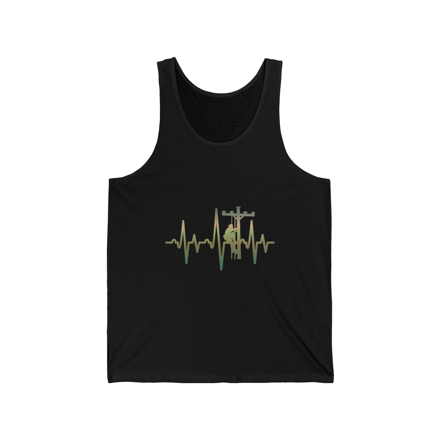 Lineman Tank - Lineman Heartbeat - copper patina