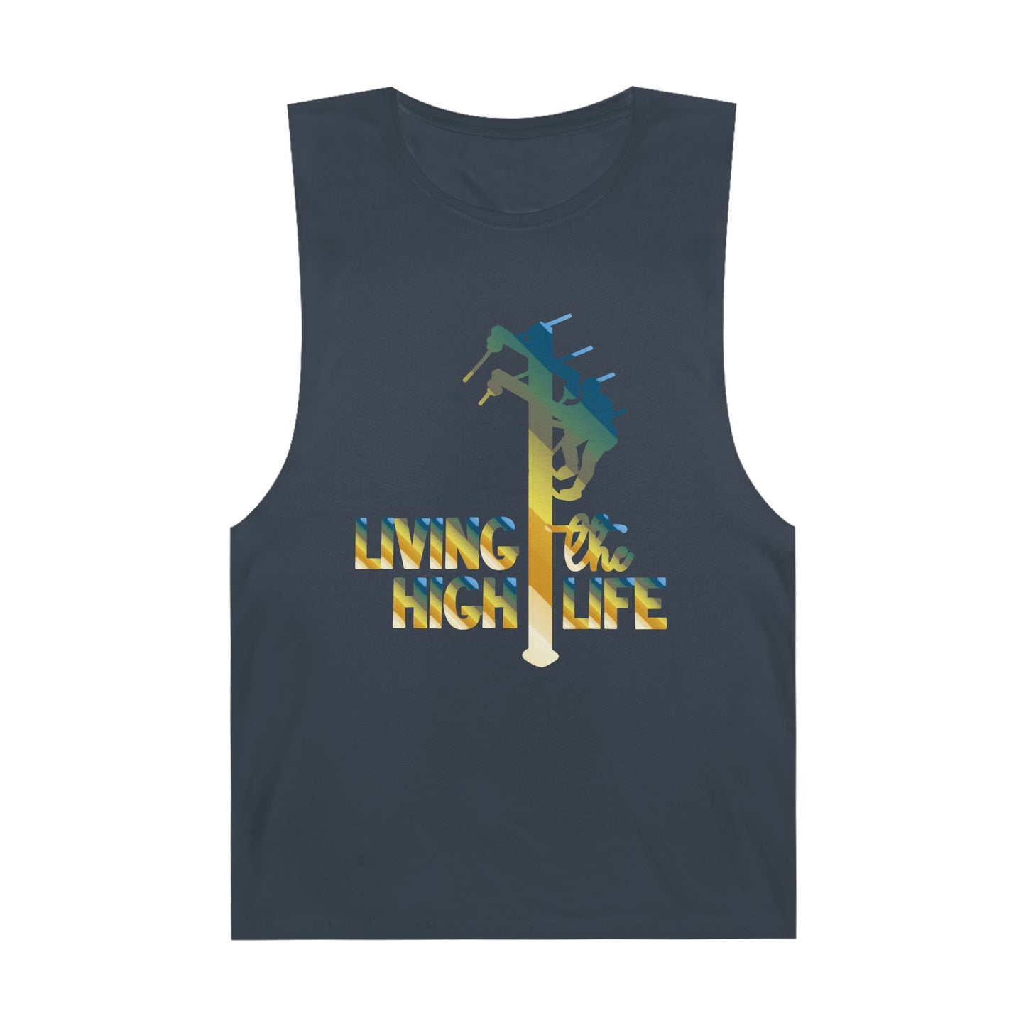 Lineman Tank - living the high life - colored chrome