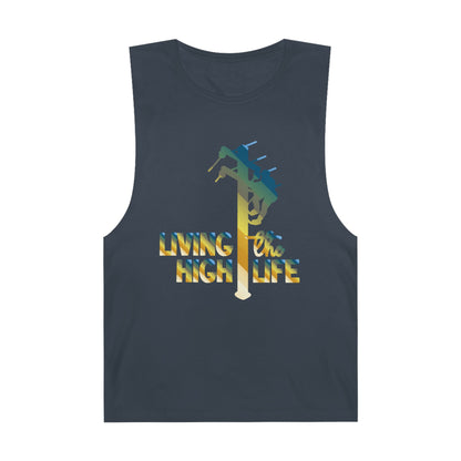Lineman Tank - living the high life - colored chrome