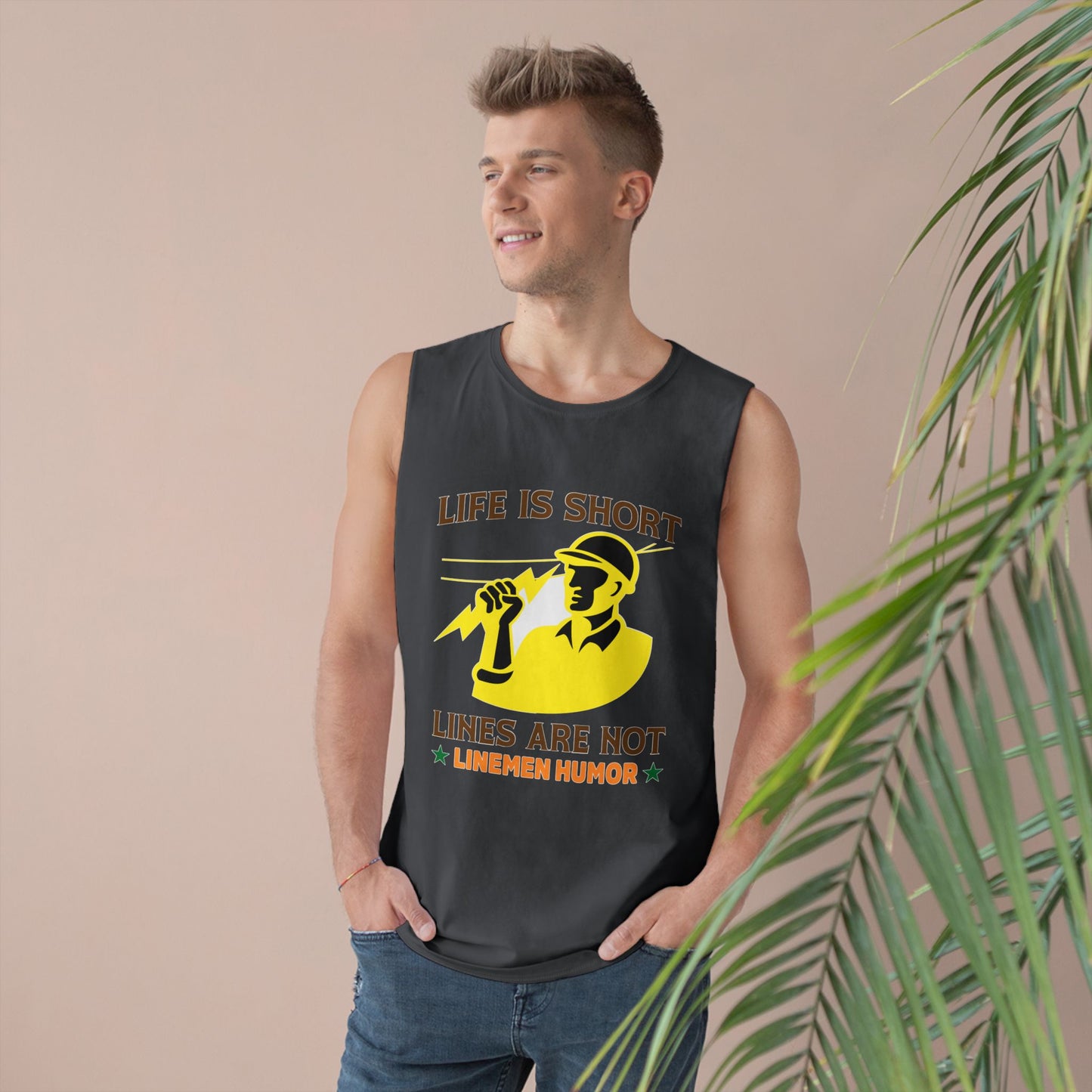 Lineman Tank - Life Is Short Lines Are Not-color