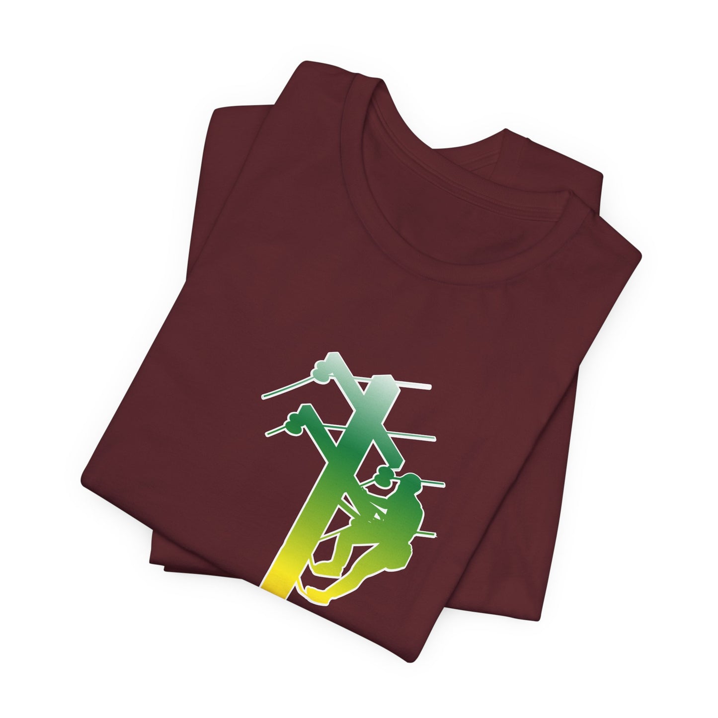 Lineman T-shirt - living the high life - gradient