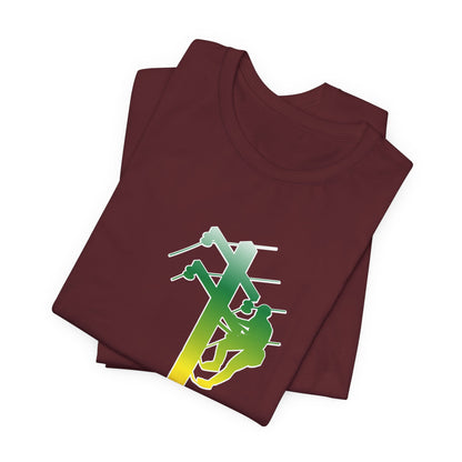Lineman T-shirt - living the high life - gradient