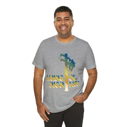 Lineman T-shirt - living the high life - colored chrome