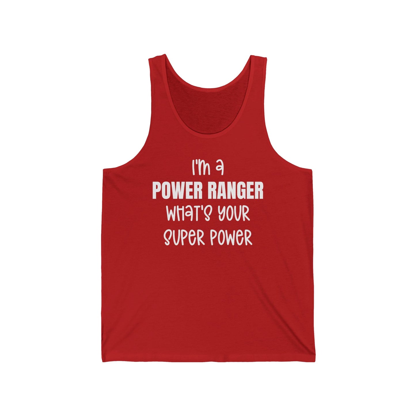 Lineman Tank - power ranger super power white