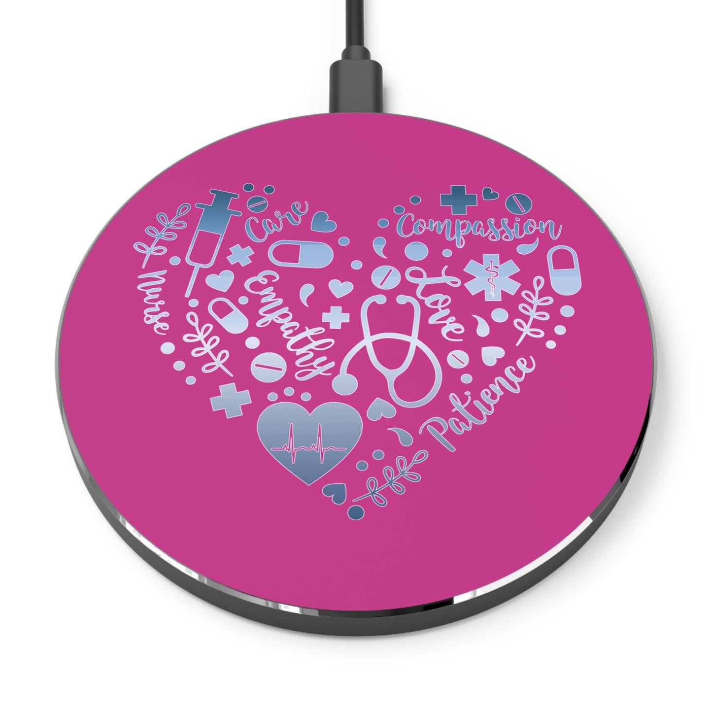 Nurse Heart Wireless Charger | Fast Charging Pad for Healthcare Professionals