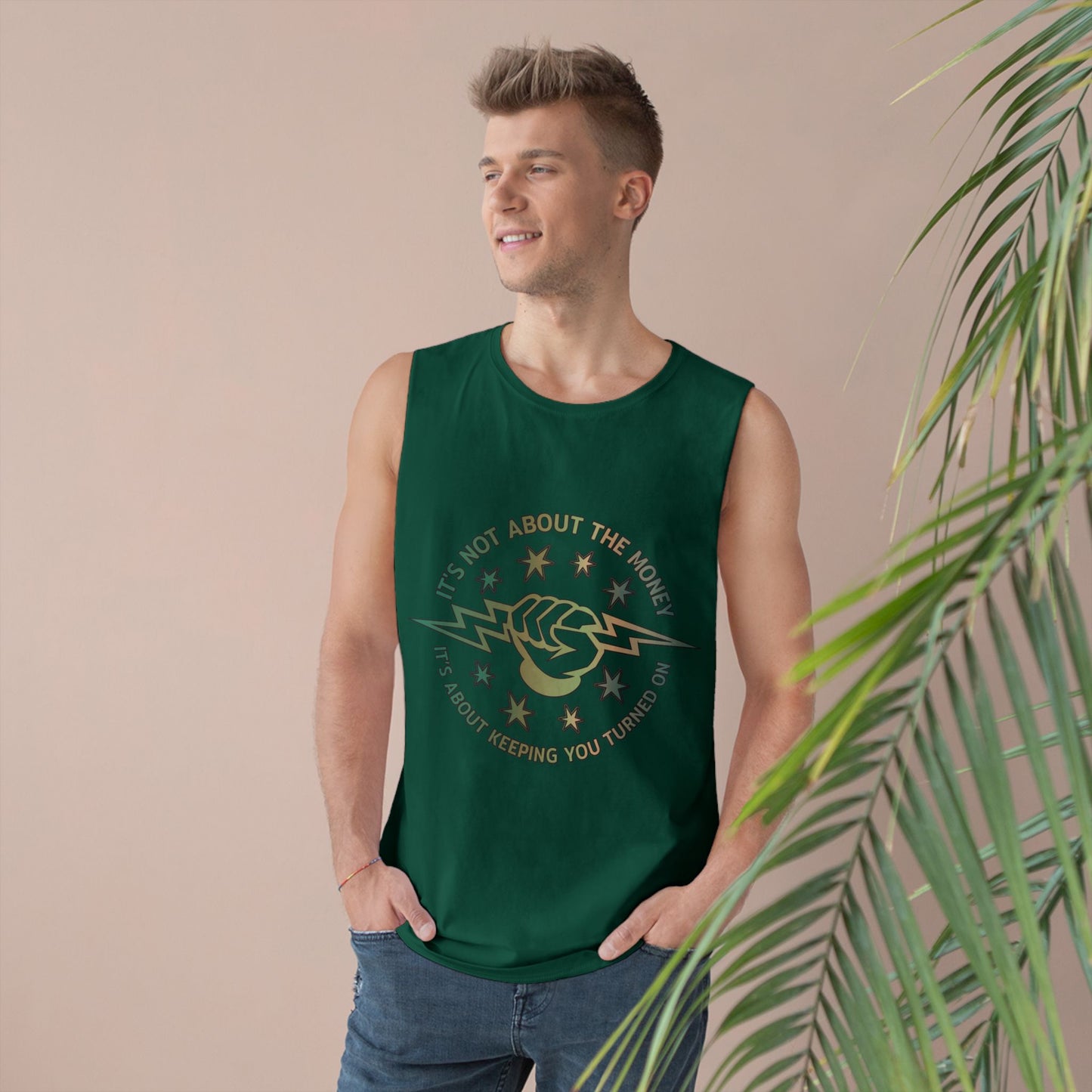 Lineman Tank - Its Not About The Money-copper patina