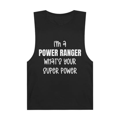 Lineman Tank - power ranger super power white