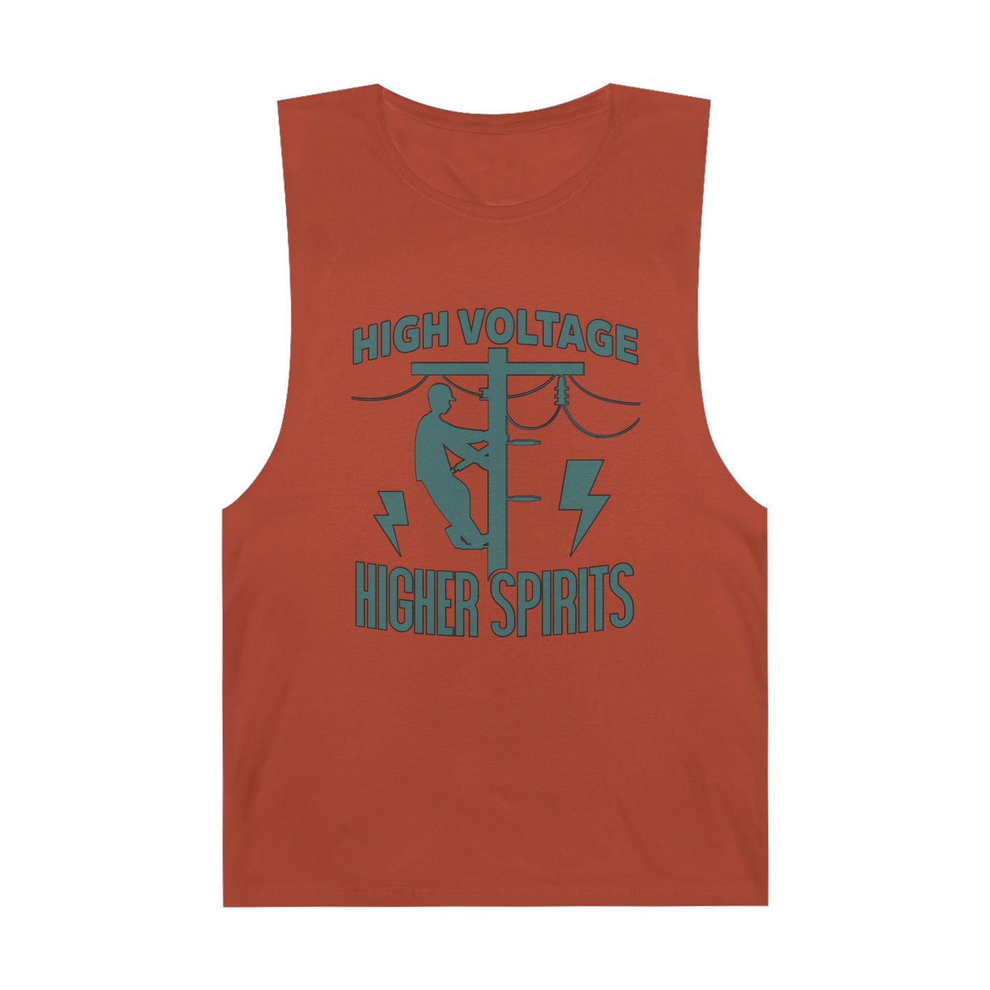 Lineman Tank - High Voltage Higher Spirits-copper patina