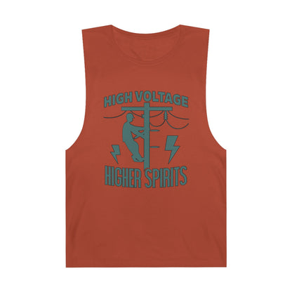 Lineman Tank - High Voltage Higher Spirits-copper patina