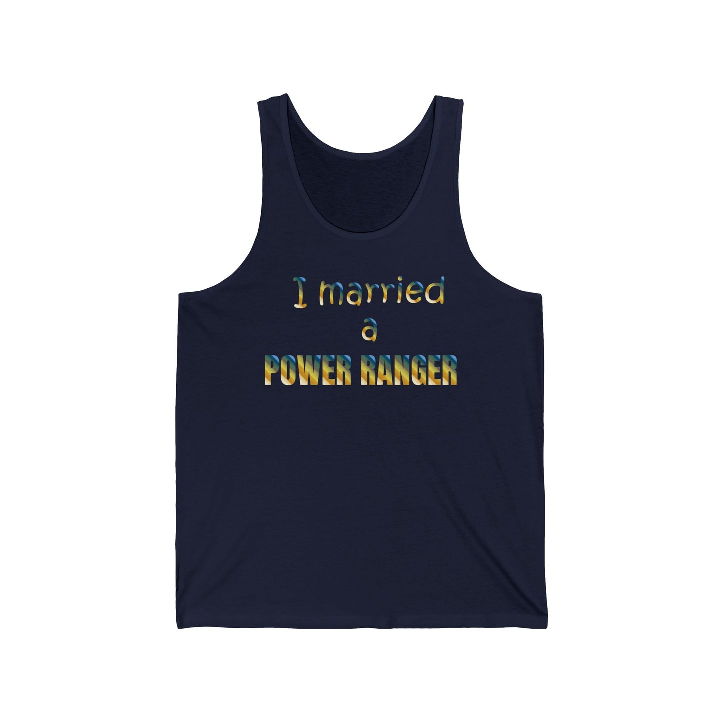 Lineman T-shirt - Married a Power Ranger colored chrome