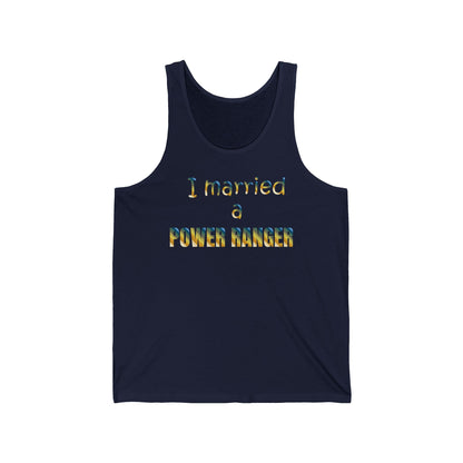 Lineman T-shirt - Married a Power Ranger colored chrome