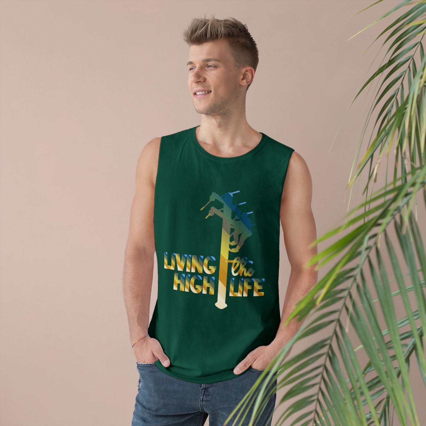 Lineman Tank - living the high life - colored chrome