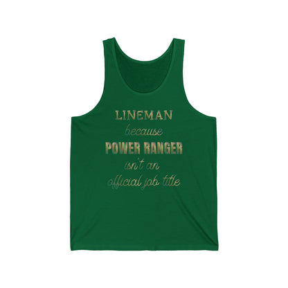 Lineman T-shirt - Power Ranger job title copper patina
