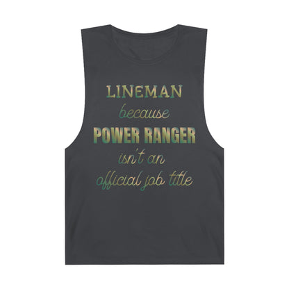Lineman Tank - Power Ranger job title copper patina