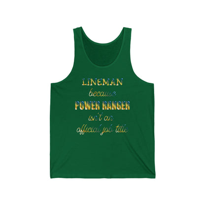 Lineman T-shirt - Power Ranger job title colored chrome