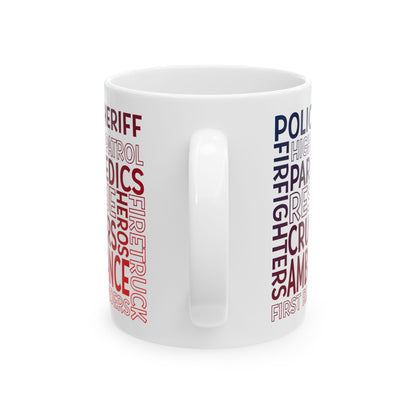 First Responder Subway Art color Ceramic Mug, (11oz, 15oz)