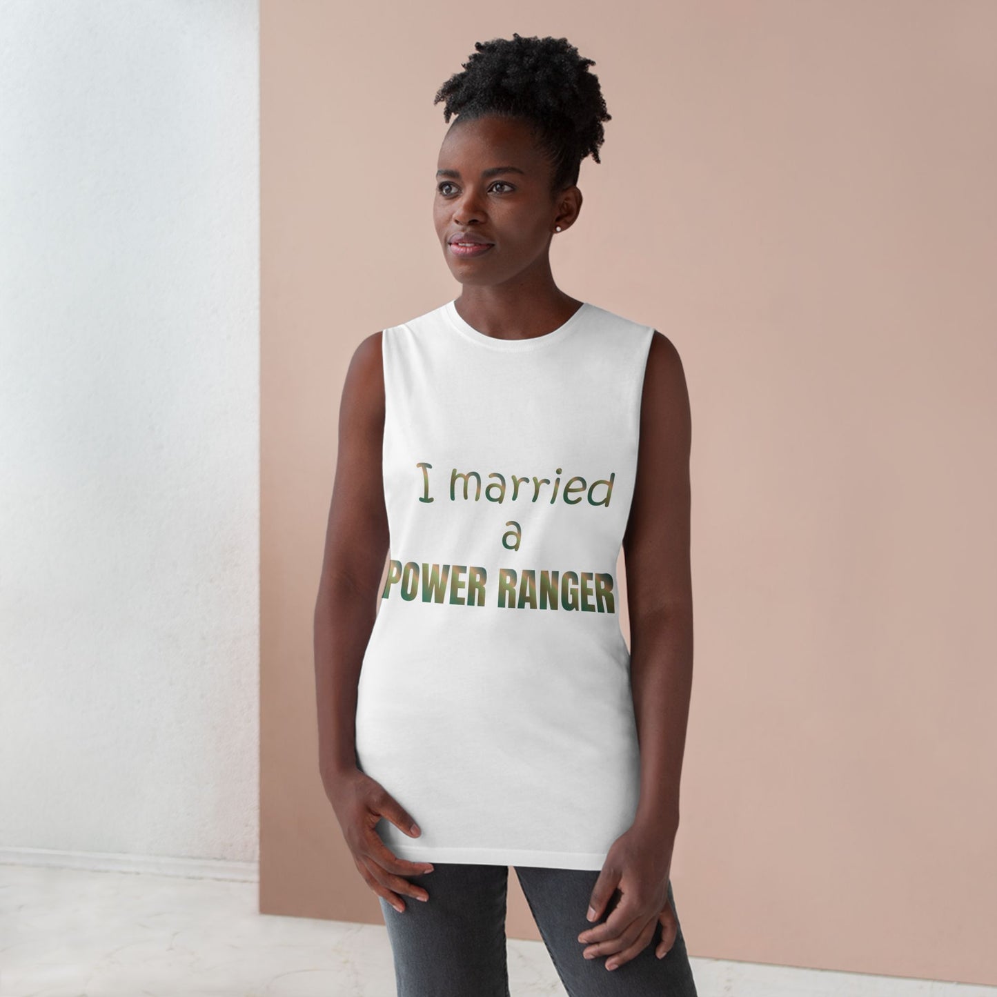 Lineman Tank - Married a Power Ranger copper patina