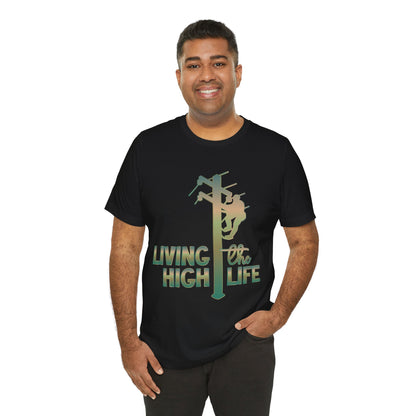 Lineman T-shirt - living the high life - copper patina
