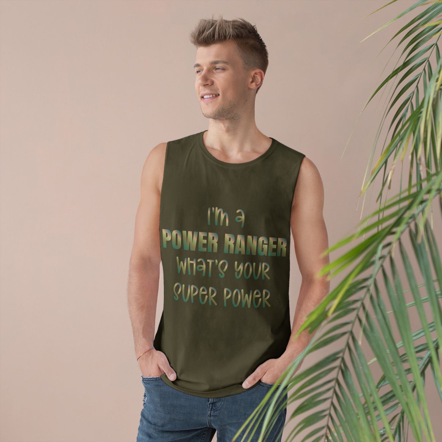 Lineman Tank - power ranger super power copper patina