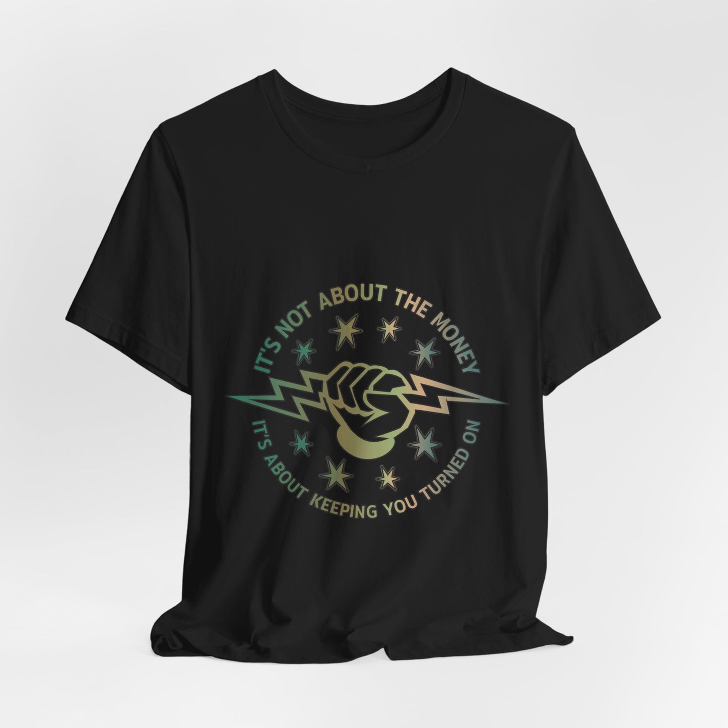 Lineman T-shirt - Its Not About The Money-copper patina