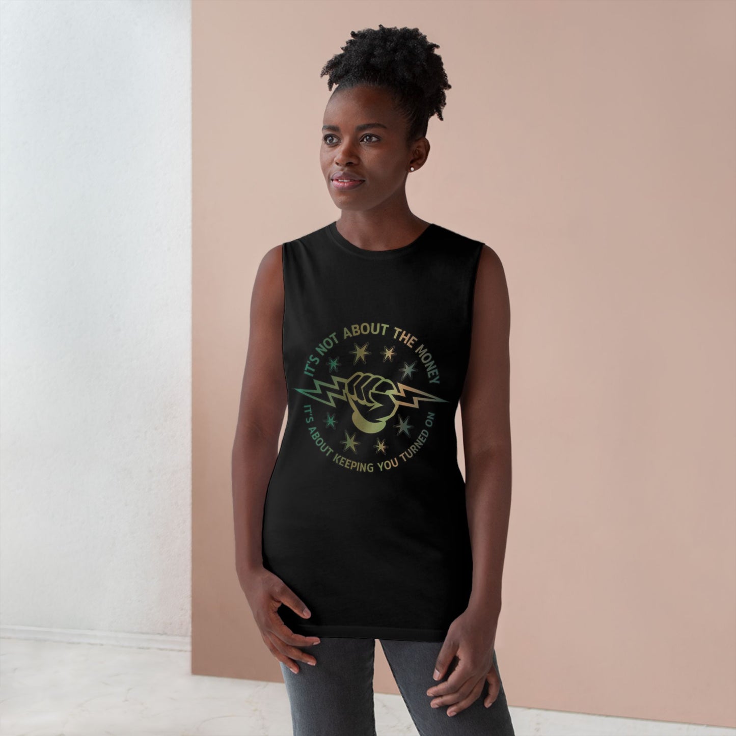 Lineman Tank - Its Not About The Money-copper patina