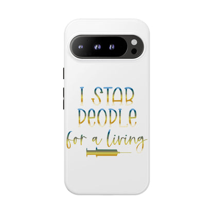 Google Pixel Tough Case - I Stab People For a Living - White