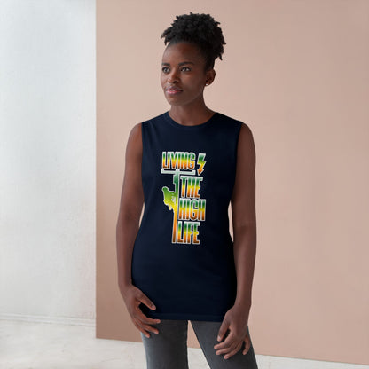 Lineman Tank - Living The High Life-gradient
