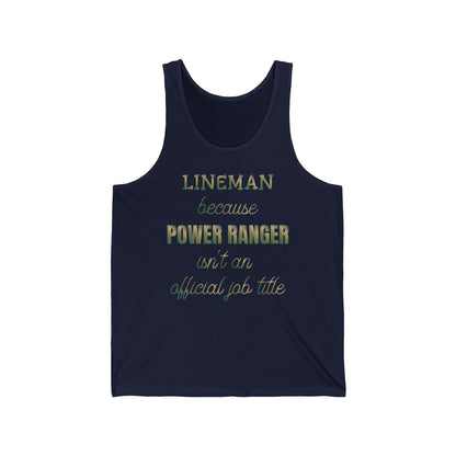 Lineman T-shirt - Power Ranger job title copper patina