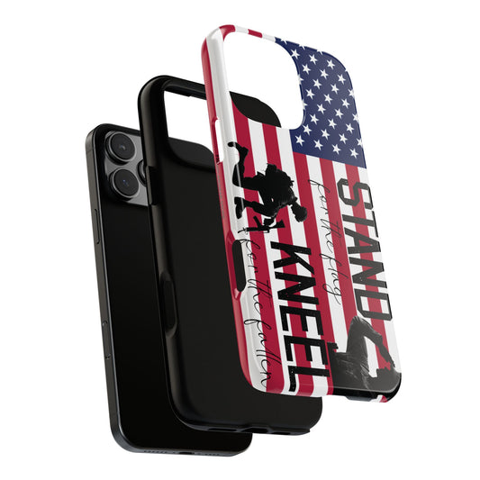 Military iPhone Tough Case - Stand for the Flage, Kneel for the fallen
