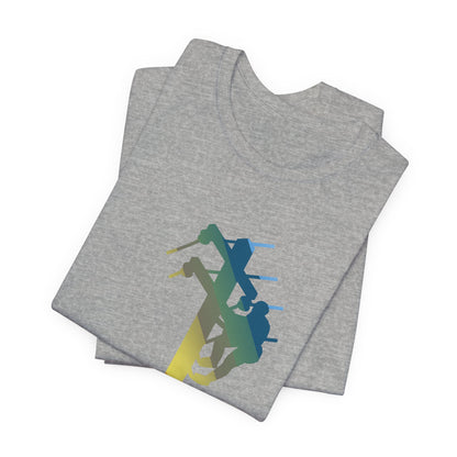 Lineman T-shirt - living the high life - colored chrome