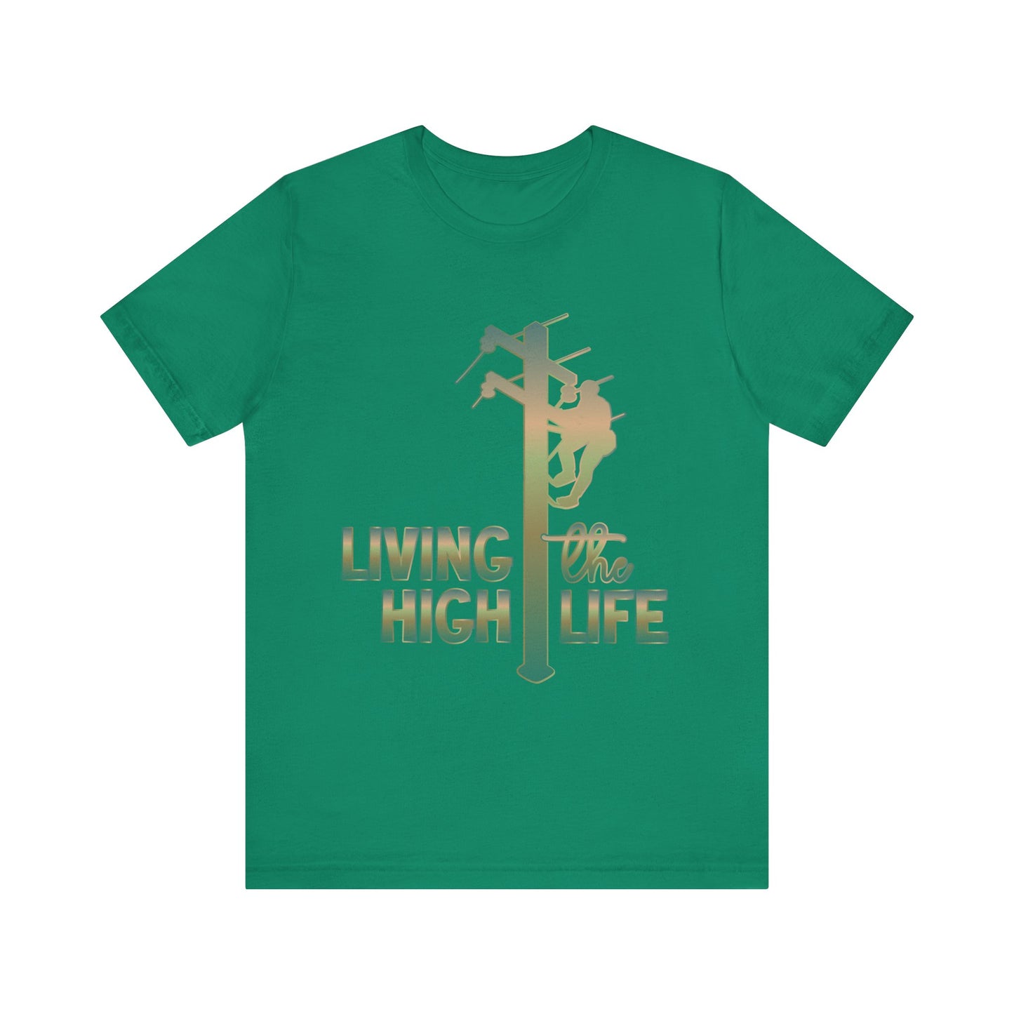 Lineman T-shirt - living the high life - copper patina