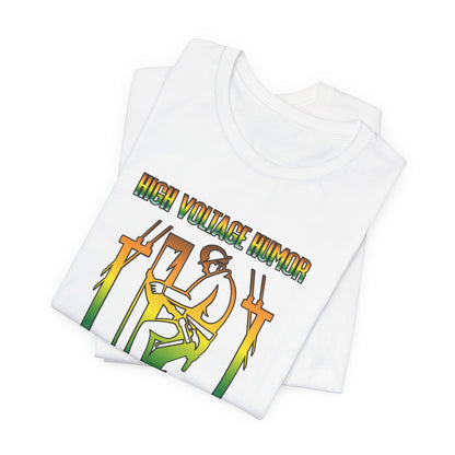 Lineman T-shirt - High Voltage Humor Shockingly Good Lines-gradient