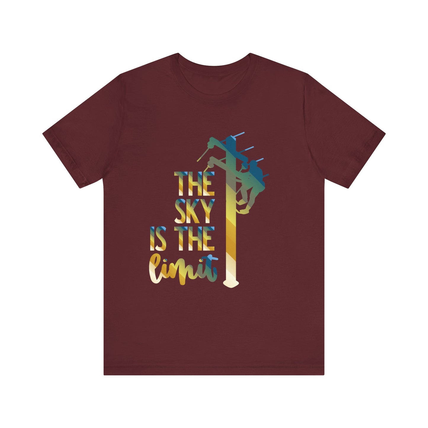 Lineman T-shirt - the-sky-is-the-limit-lineman colored chrome