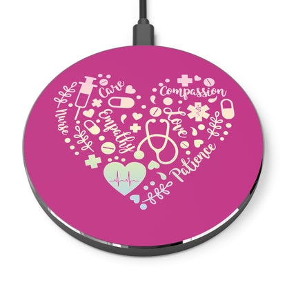Nurse Heart Wireless Charger | Fast Charging Pad for Healthcare Professionals